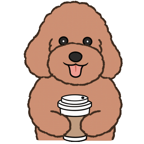 Coffee Puppy Sticker