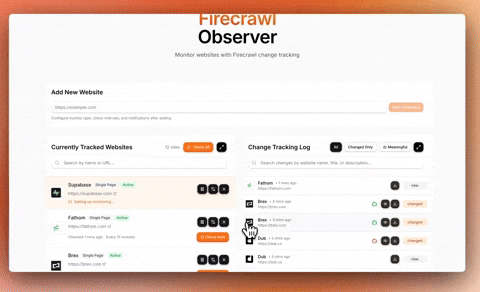 Firecrawl Observer Demo