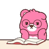 Studying Teddy Bear Sticker by BEARISH