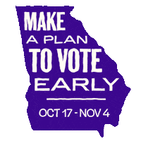 Vote Early Stacey Abrams Sticker by OneGeorgia