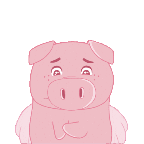 Sad Flying Pig Sticker by PositivelyPigasus