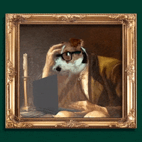 whatsthegif animal monday glasses computer GIF