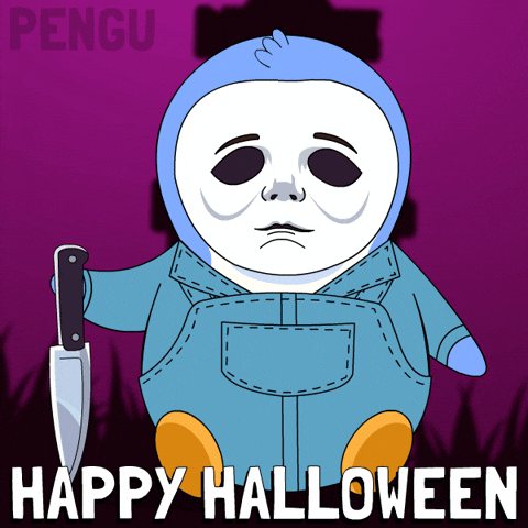 Scared Trick Or Treat GIF by Pudgy Penguins