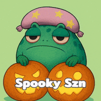 Halloween Frog GIF by Tamitos