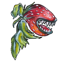 Angry Flower Sticker