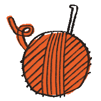 Crochet Knitting Sticker by Kathryn Brammall