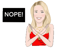 ALittleTooMuch no nope blogger a little too much Sticker