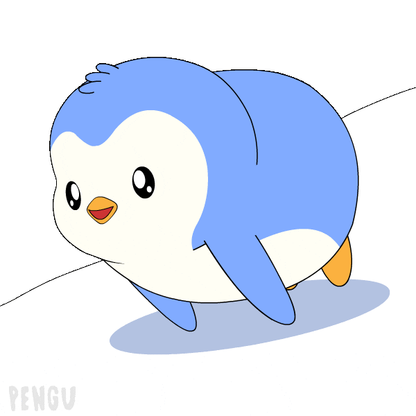 In The Loop Falling Sticker by Pudgy Penguins