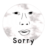 GaHun sorry 미안 사과 보름달 Sticker
