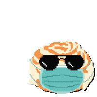 MaceyHsiao pixel mask cinnamonroll 肉桂小島 Sticker