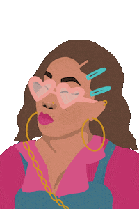 Girl Hearts Sticker