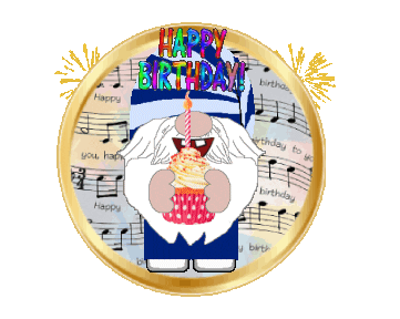 Happy Birthday Gnome Sticker