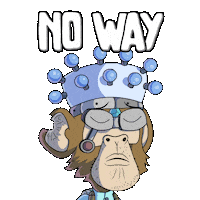 Disapproving No Way Sticker by Planet XOLO