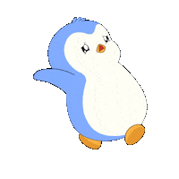 Oh No Running Sticker by Pudgy Penguins