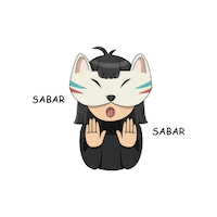 nindypo cat girl cartoon sticker Sticker
