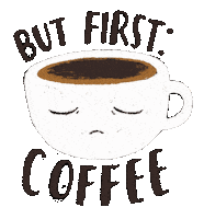 Tired Black Coffee Sticker by Marianna
