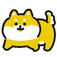 Shiba Inu Dog Sticker by kupaberu