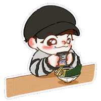 Excited Hungry Sticker