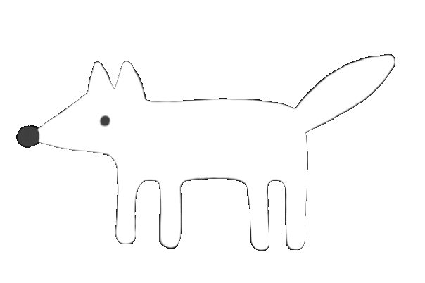 White Fox Dog Sticker