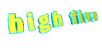 high five text Sticker