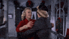 white christmas hug GIF