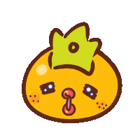 Mandarin Orange Smile Sticker