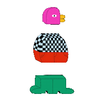 Bounce Blocks Sticker by Aysha Tengiz