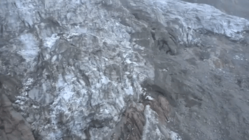 Aerial Footage Shows Alpine Glacier as Experts Warn of Imminent Collapse
