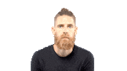 Beard Mind Blown Sticker by Ralf Silvius