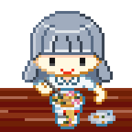 Pixel Eating Sticker