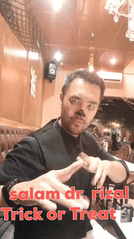Salam Dr Rizal Trick Or Treat GIF
