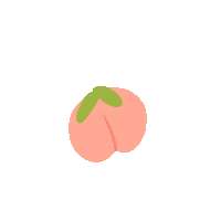 Peach Sticker