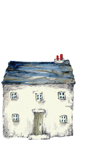 House Watercolor Sticker
