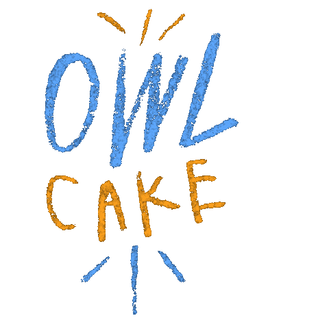 Cake Owl Sticker by E MERLIN MURRAY