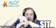 sit total physical response GIF by ALO7.com