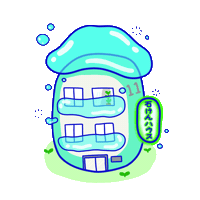 House Bubble Sticker by AWAGUMO