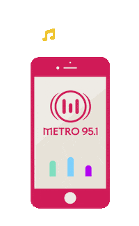 RadioMetro951 radio metro celular cellphone Sticker