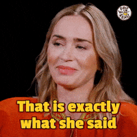 Emily Blunt Yes GIF by First We Feast