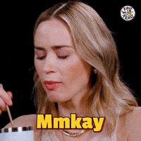 Emily Blunt Ok GIF by First We Feast