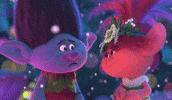 Blush Kiss GIF by DreamWorks Trolls