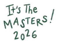 The Masters Golf Sticker by Catharina Stewart