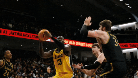 College Hoops Block GIF by Northwestern Athletics