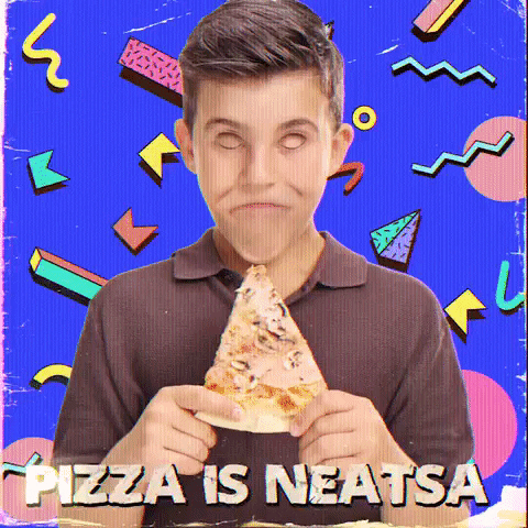 90s pizza GIF by Bubble Punk