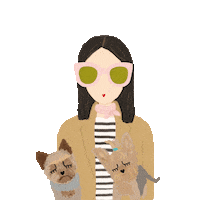 dogs fashionista Sticker by Nelly Castro