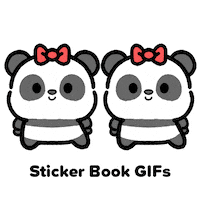 Twinning Panda Bear Sticker by Sticker Book iOS GIFs