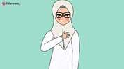 DiaryRara animation oh my god hijab duh GIF