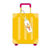 SUNtip pink travel yellow lets go Sticker