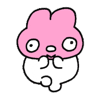 pikuiku rubber glove dancing bunny dancing rabbit 피쿠이쿠 Sticker