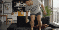 Deezer dance jump sofa GIF