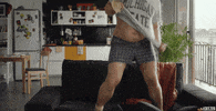 Deezer dance music jump guy GIF